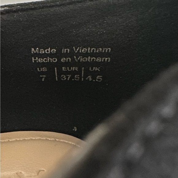 Aldo Women's Black Suede Gold design Shoes Heel Size US 7 - Picture 5 of 7